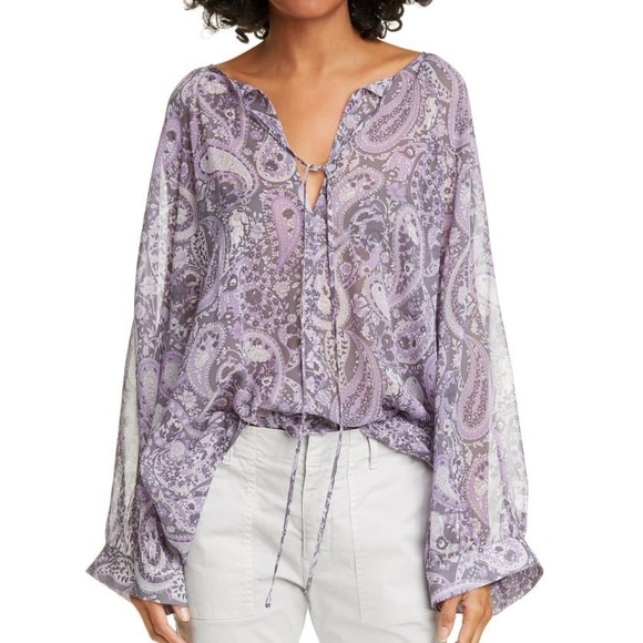 Nili Lotan Tops - Nili Lotan | Paisley Silk Blouse
